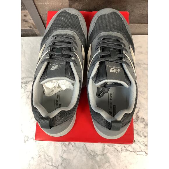 New Balance Men's 10 2E Grey Elite Lite EH Work Shoes Composite Safety Toe LM5-8 - Picture 5 of 8